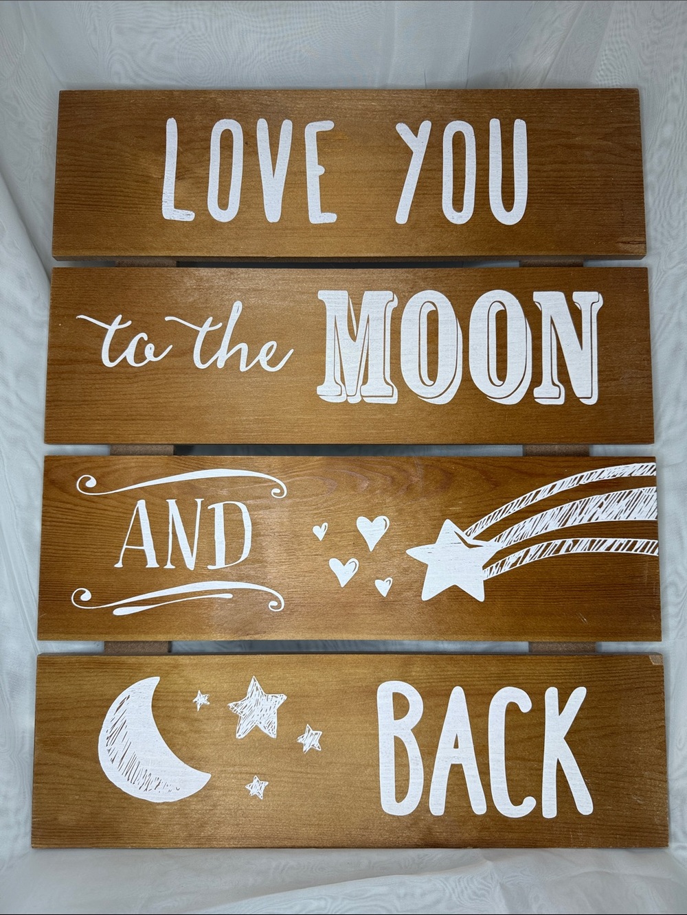'Love You to the Moon and Back' Wooden Wall Art
